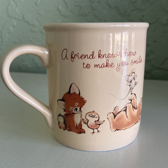 Vintage Hallmark Baby Animals Friendship Coffee Mug Tea cup Mug Mates Japan - Picture 2 of 11